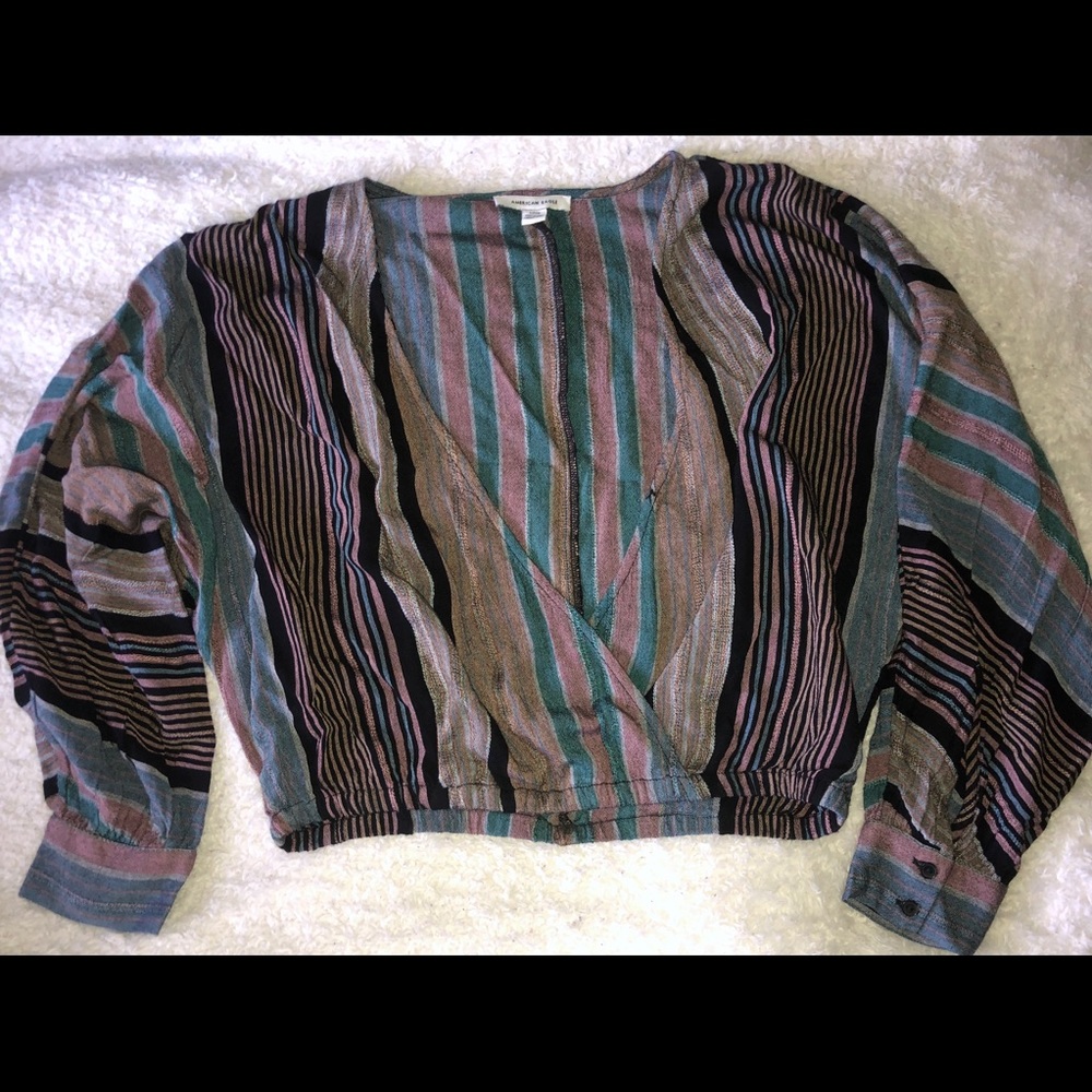 90s style criss-cross top